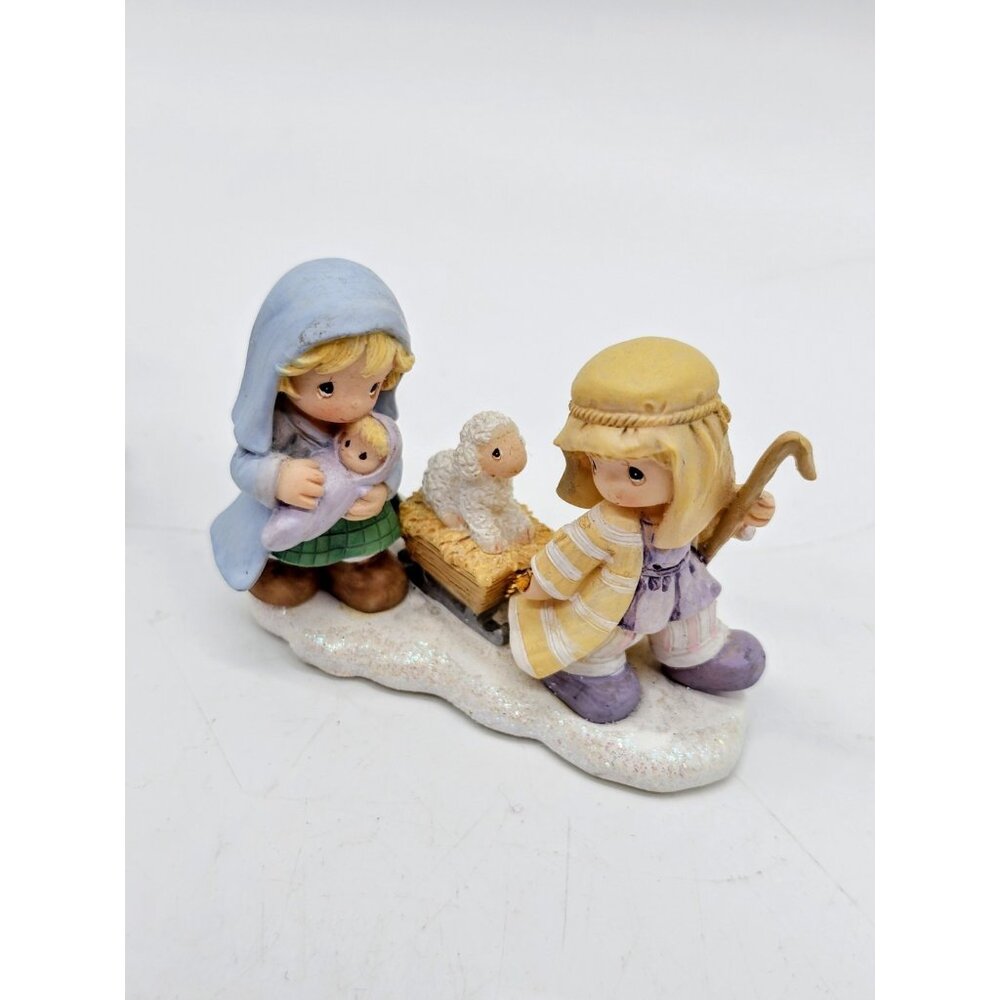 Precious Moments Nativity Holy Family & Angel With Star Mini Figurines Christmas - Picture 2 of 13